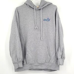 Levi's Silver Tab Small Gray turquoise pink white logo hooded sweatshirt pocket